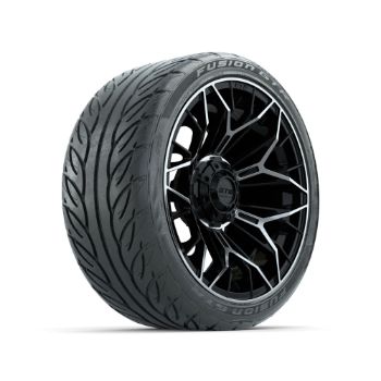 BuggiesUnlimited.com; GTW Stellar Machined & Black 15 in Wheels with 215/ 40-R15 Fusion GTR Street Tires - Set of 4