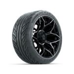 GTW Stellar Machined & Black 15 in Wheels with 215/ 40-R15 Fusion GTR Street Tires - Set of 4