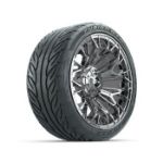 GTW Stellar Chrome 15 in Wheels with 215/ 40-R15 Fusion GTR Street Tires - Set of 4