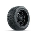 GTW Volt Machined & Black 12 in Wheels with 215/ 35-12 Mamba Street Tires - Set of 4