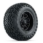 GTW Volt Machined & Black 12 in Wheels with 23x10.5-12 Predator All-Terrain Tires - Set of 4