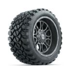 GTW Volt Gunmetal 14 in Wheels with 23x10-R14 Nomad All-Terrain Tires - Set of 4