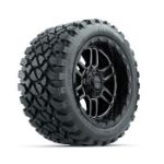 GTW Titan Machined & Black 14 in Wheels with 23x10-R14 Nomad All-Terrain Tires - Set of 4