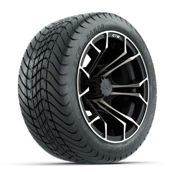 BuggiesUnlimited.com; GTW Spyder Bronze/ Matte Black 12 in Wheels with 215/ 35-12 Mamba Street Tires – Set of 4