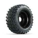 GTW Steel Black 10 in Wheels with 18x9.50-10 Rogue All Terrain Tires – Set of 4