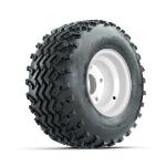 GTW Steel White Centered 5-Hole 8 in Wheels with 18x9.50-8 Rogue All Terrain Tires – Set of 4