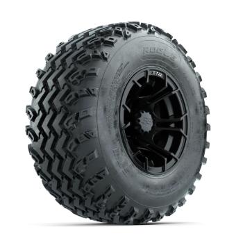 BuggiesUnlimited.com; GTW Spyder Matte Black 10 in Wheels with 22x11.00-10 Rogue All Terrain Tires – Set of 4
