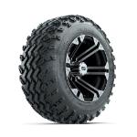 GTW Specter Machined/ Black 12 in Wheels with 22x11.00-12 Rogue All Terrain Tires – Set of 4