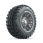 GTW Stellar Chrome 12 in Wheels with 22x11.00-12 Rogue All Terrain Tires – Set of 4