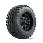 GTW Titan Machined/ Black 12 in Wheels with 22x11.00-12 Rogue All Terrain Tires – Set of 4