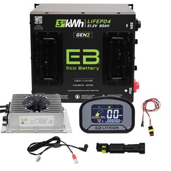 BuggiesUnlimited.com; ICON&reg; EV 2021-2023 Eco Lithium 51v 60Ah GEN3 Conversion Kit