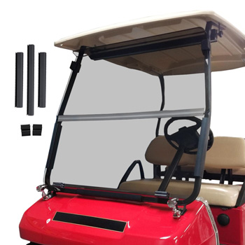 BuggiesUnlimited.com; ProFX Tinted Folding Windshield for 2000-Up Club Car DS